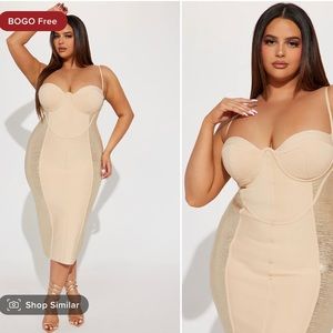 Plus Size bandage midi dress NWT